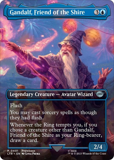 Gandalf, Friend of the Shire (Borderless) (Universes Beyond: The Lord of the Rings: Tales of Middle-earth) Near Mint Foil