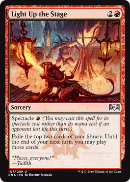 Light Up the Stage (Ravnica Allegiance) Near Mint Foil