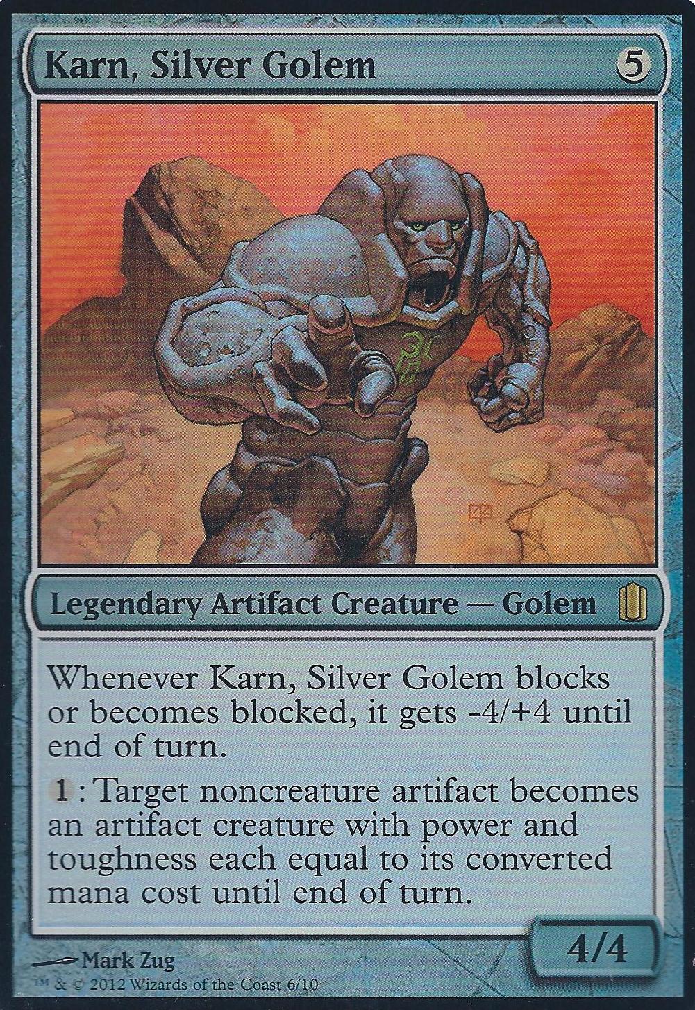 Karn Silver Golem (Oversized Foil Card) (Commander's Arsenal) Near Mint Foil