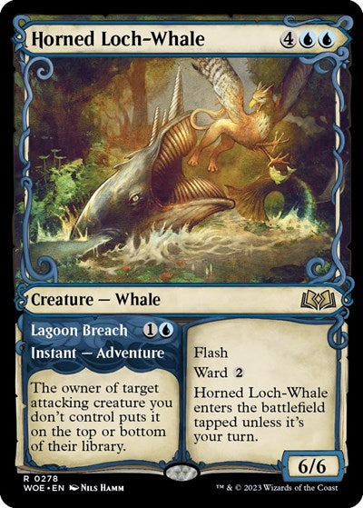Horned Loch-Whale (Showcase) (Wilds of Eldraine) Near Mint Foil