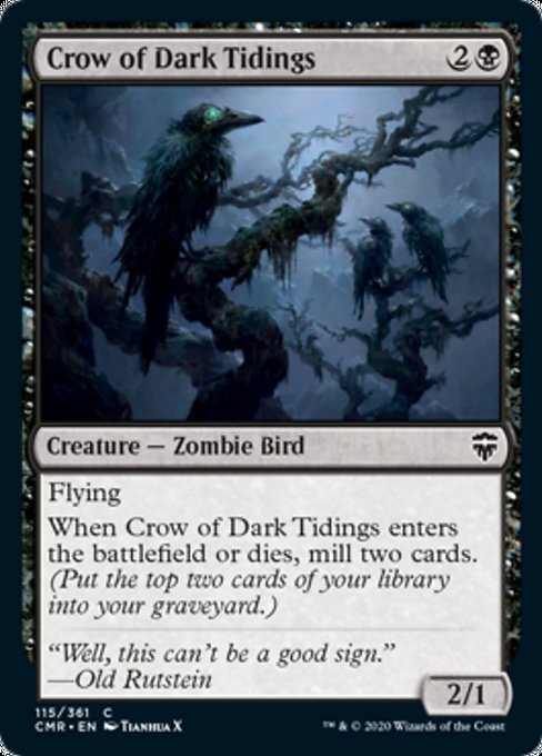Crow of Dark Tidings (Commander Legends) Near Mint Foil