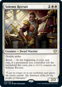 Solemn Recruit (Commander 2020 Ikoria) Near Mint