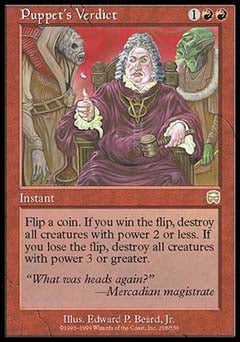 Puppet's Verdict (Mercadian Masques) Near Mint Foil