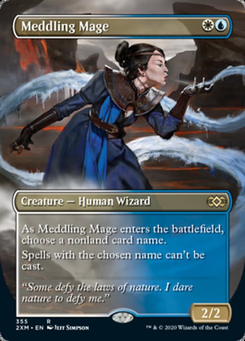 Meddling Mage (Borderless) (Double Masters) Near Mint