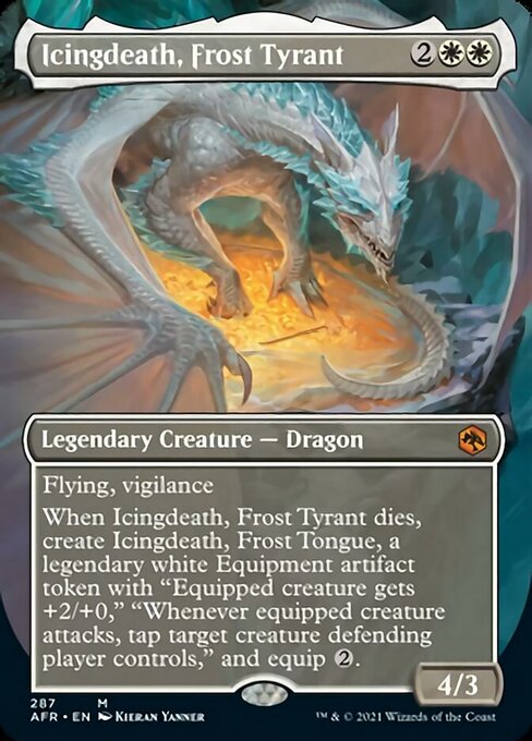 Icingdeath, Frost Tyrant (Borderless) (Adventures in the Forgotten Realms) Near Mint Foil