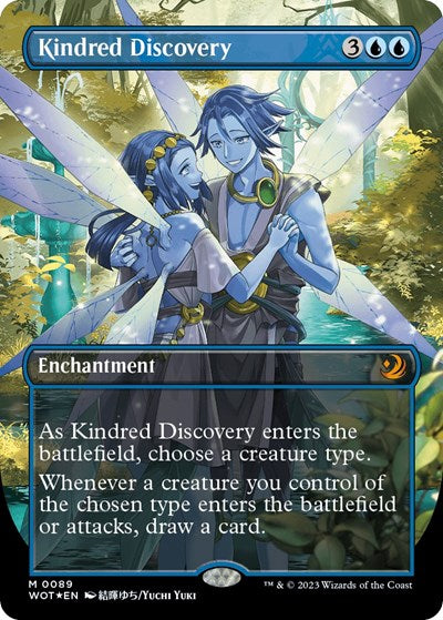 Kindred Discovery (Anime Borderless) (Confetti Foil) (Wilds of Eldraine: Enchanting Tales) Near Mint