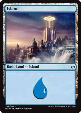 Island (253) (War of the Spark) Near Mint