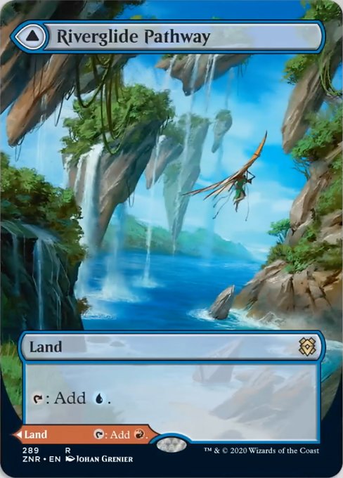 Riverglide Pathway / Lavaglide Pathway (Borderless) (Zendikar Rising) Near Mint
