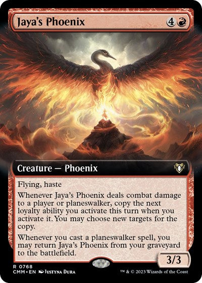 Jaya's Phoenix (Extended Art) (Commander Masters) Near Mint