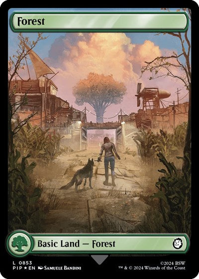 Forest (0853) (Surge Foil) (Universes Beyond: Fallout) Near Mint