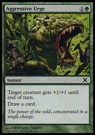Aggressive Urge (10th Edition) Light Play Foil