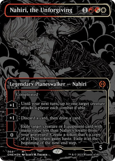 Nahiri, the Unforgiving (Oil Slick Raised Foil) (Phyrexia: All Will Be One) Near Mint