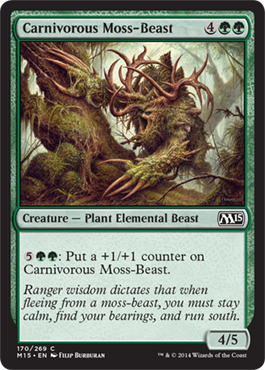 Carnivorous Moss-Beast (Magic 2015 Core Set) Near Mint Foil