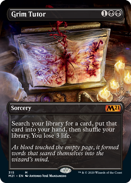 Alt Art Grim Tutor (Borderless) (Magic 2021 Core Set) Near Mint