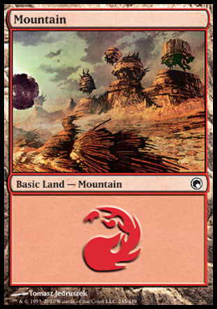 Mountain (245) (Scars of Mirrodin) Near Mint