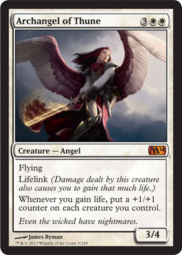 Archangel of Thune (Magic 2014 Core Set) Light Play