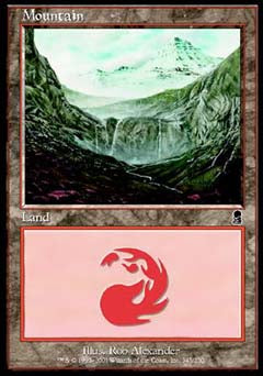 Mountain (345) (Odyssey) Near Mint Foil Chinese