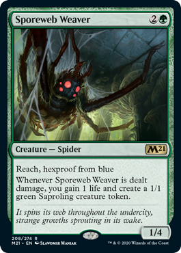Sporeweb Weaver (Magic 2021 Core Set) Near Mint Foil