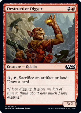 Destructive Digger (Magic 2020 Core Set) Near Mint