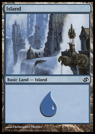 Island (33) (Duel Decks: Jace vs Chandra) Near Mint Japanese