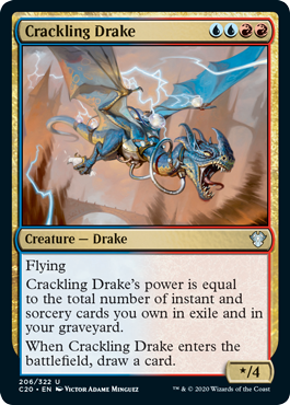 Crackling Drake (Commander 2020 Ikoria) Near Mint