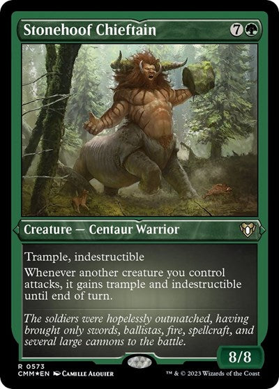 Stonehoof Chieftain (Foil Etched) (Commander Masters) Near Mint