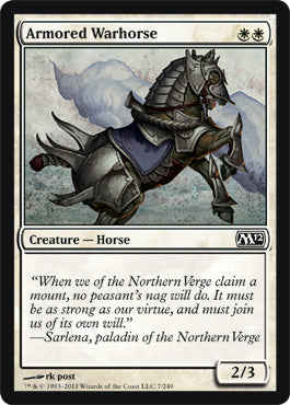 Armored Warhorse (Magic 2012 Core Set) Near Mint Foil
