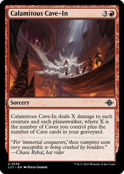 Calamitous Cave-In (The Lost Caverns of Ixalan) Near Mint Foil