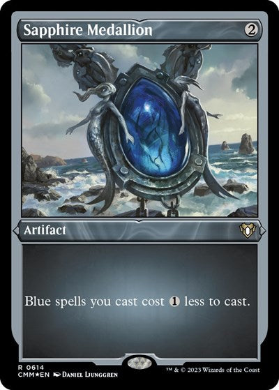 Sapphire Medallion (Foil Etched) (Commander Masters) Near Mint
