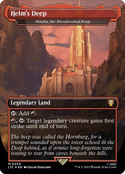 Helm's Deep - Shinka, the Bloodsoaked Keep (Surge Foil) (Commander: The Lord of the Rings: Tales of Middle-earth) Near Mint