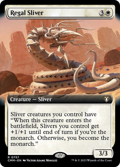 Regal Sliver (Extended Art) (Commander Masters) Near Mint