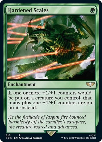 Hardened Scales (Surge Foil) (Universes Beyond: Warhammer 40K) Near Mint