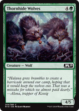 Thornhide Wolves (Magic 2019 Core Set) Near Mint