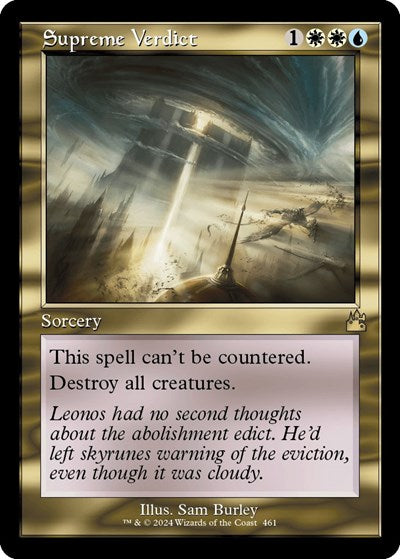 Supreme Verdict (Retro Frame) (Ravnica Remastered) Near Mint