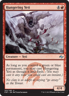 Hungering Yeti (Fate Reforged) Near Mint Foil