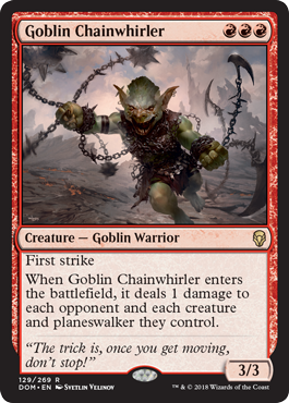 Goblin Chainwhirler (Dominaria) Near Mint Foil