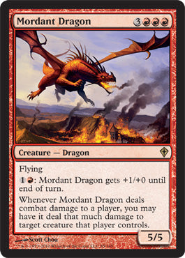 Mordant Dragon (Worldwake) Near Mint Foil