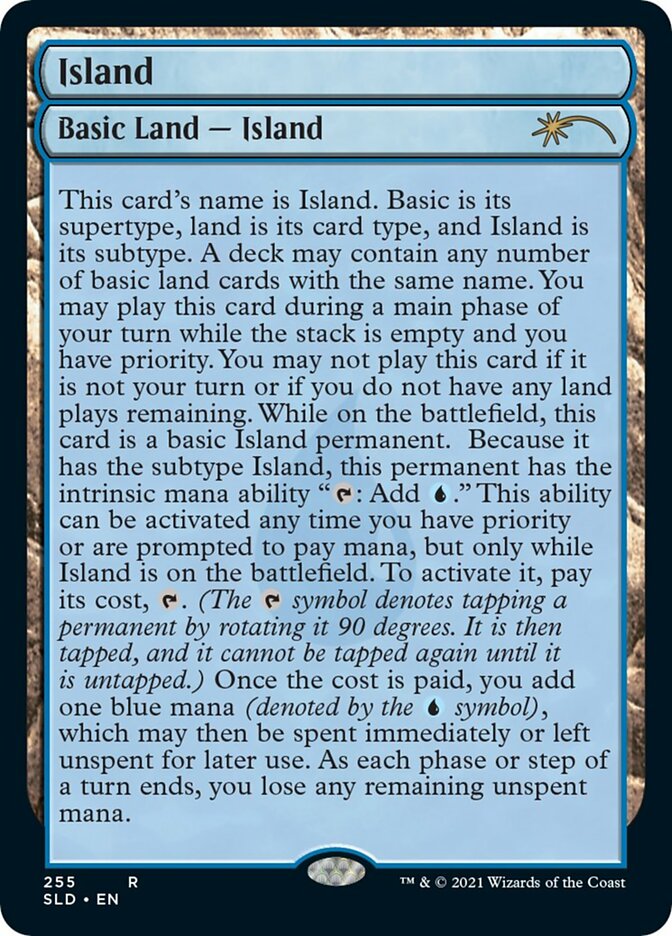 Island 255 Full Text (Secret Lair) Near Mint Foil