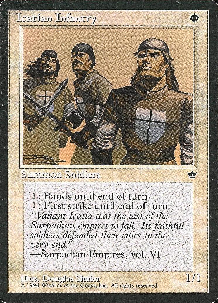 Icatian Infantry (3) (Fallen Empires) Near Mint