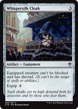Whispersilk Cloak (Commander 2016 Edition) Near Mint
