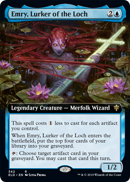 Emry Lurker of the Loch (Extended Art) (Throne of Eldraine) Near Mint Foil