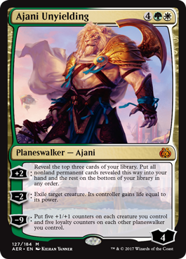 Ajani Unyielding (Aether Revolt) Near Mint Foil