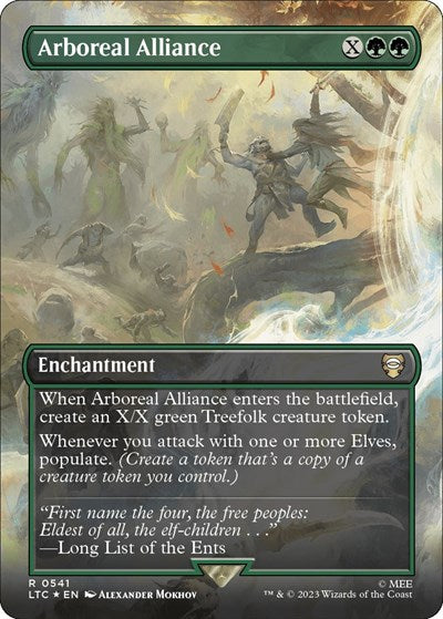 Arboreal Alliance (Borderless) (Surge Foil) (Commander: The Lord of the Rings: Tales of Middle-earth) Near Mint