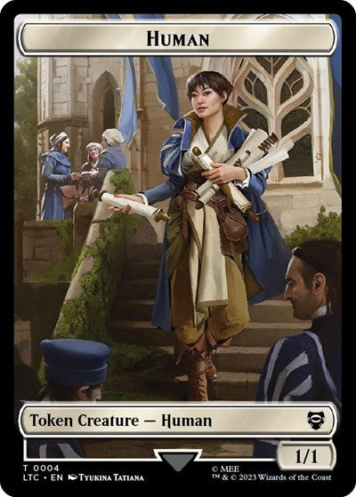 Human / Treasure Double-sided Token (Commander: The Lord of the Rings: Tales of Middle-earth) Near Mint