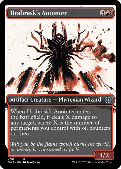 Urabrask's Anointer (Showcase) (Step-and-Compleat Foil) (Phyrexia: All Will Be One) Near Mint