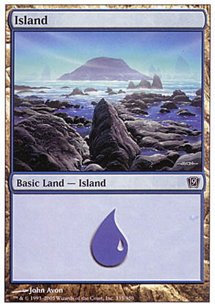 Island (335) (9th Edition) Near Mint Russian