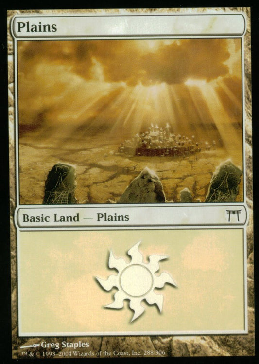 Plains (288) (Champions of Kamigawa) Light Play Foil