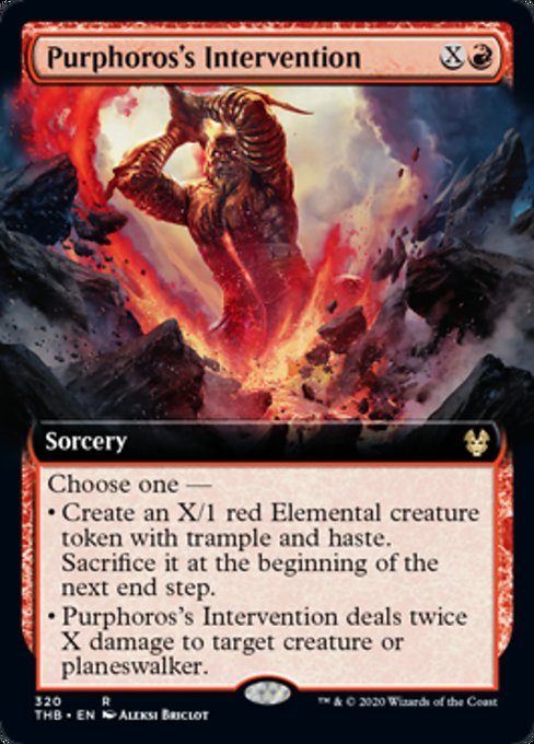 Purphoross Intervention (Extended Art) (Theros Beyond Death) Near Mint