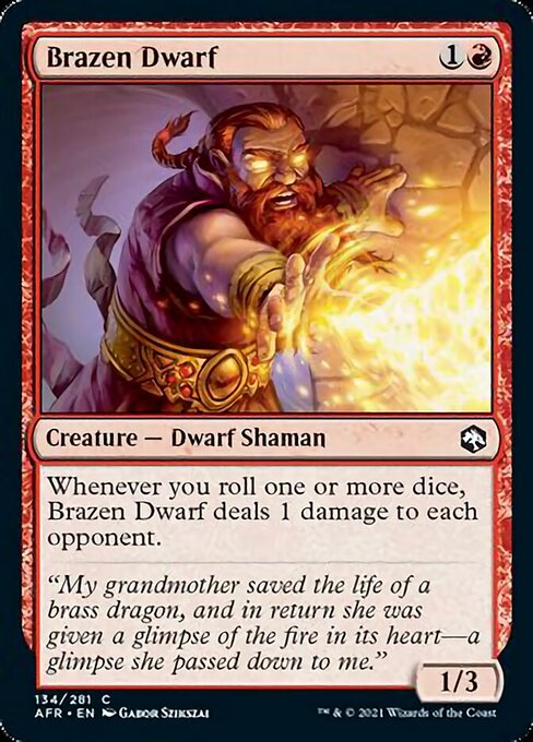Brazen Dwarf (Adventures in the Forgotten Realms) Near Mint Foil