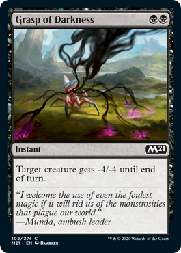 Grasp of Darkness (Magic 2021 Core Set) Near Mint